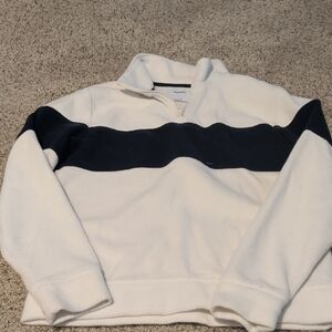 Nautica Men's Zip-Up Sweater in White and Black